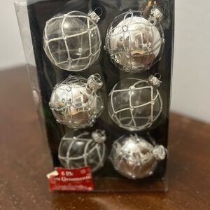 Elegant Silver Holiday Ornament Set